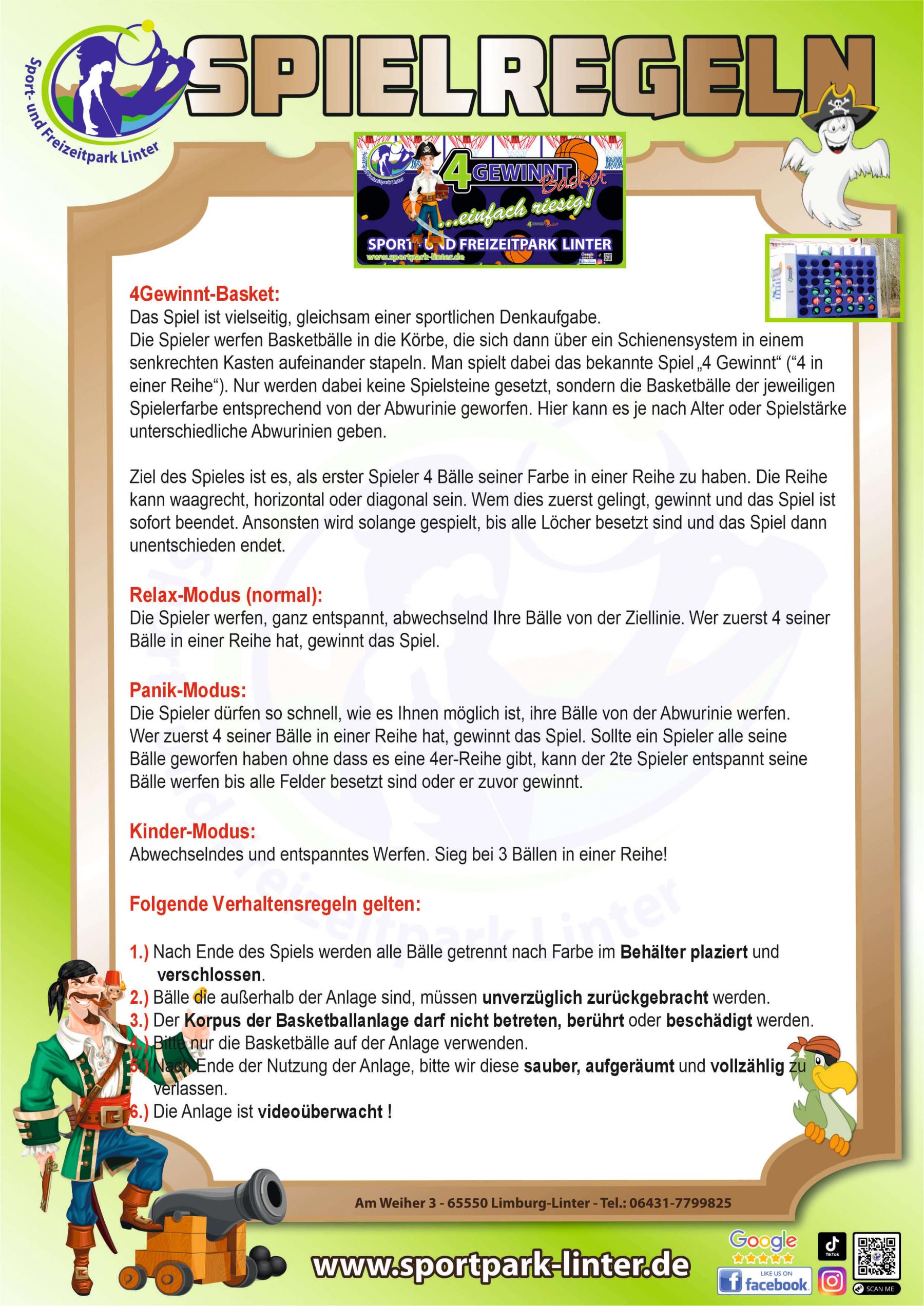 Regeln 4Gewinnt-Basketball